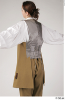  Photos Woman in Historical Suit 2 18th century Brown suit Historical clothing brown vest white shirt 0010.jpg